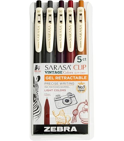 Amazon.com: ZEBRA Gel Ballpoint Pen Sarasa Clip 0.5mm Vintage