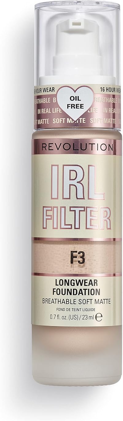 Makeup Revolution IRL Filter Longwear Foundation F3 23ml Medium-Full Matte