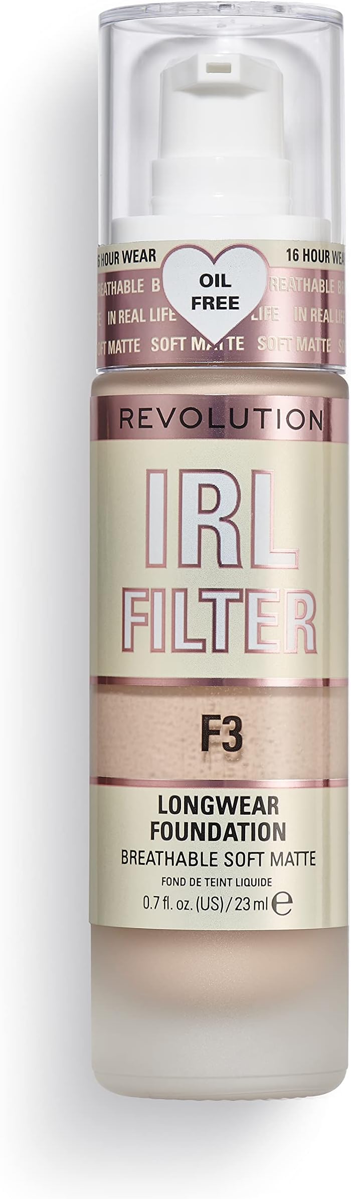 Makeup Revolution IRL Filter Longwear Foundation F3 23ml Medium-Full Matte