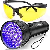 Vansky Air Conditioner Leak Detector: Professional Car Tool 68 LED Automotive AC UV Dye Leak Detection Kit with Protective Gl