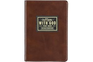 Fromulu 2026 One Minute with God Daily Devotional for Men, 365 days of daily prayer brown book, Bible prayer tracking diary,F