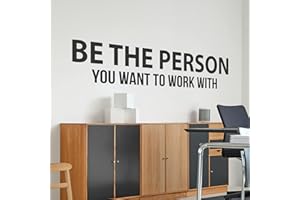 MY VINYL STORY Motivational and Inspirational Office Wall Decal Sticker Vinyl Quotes for Business Teamwork Words and Saying Positive Decoration (Be The Person You Want to Work with)