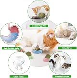 Aucenix Catnip Balls Toy Wall Rollers for Cats Pink Blue Green 360° Rotation view 4