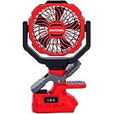 CRAFTSMAN Portable Clip On Fan, 4" Cordless Small Desk Fan Battery Powered, Lightweight Clamp Fan, 2 Speeds 300° Pivot & 270° Tilt, 200 CFM, CMXEFXA520402(Tool Only)