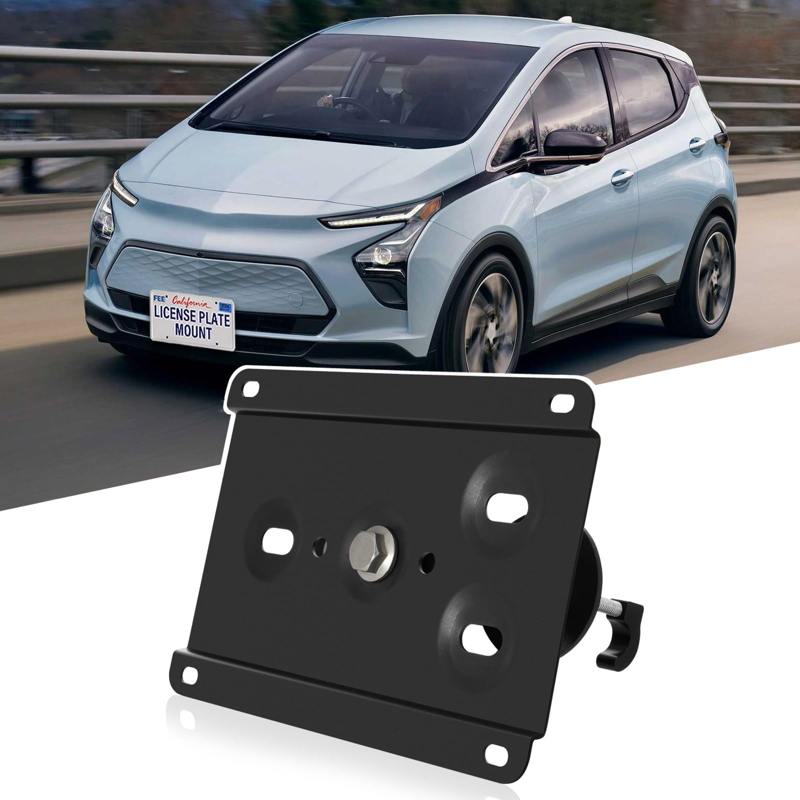 Photo 1 of **MISSING PARTS** No Drill Front License Frame Compatible with Chevy Bolt EV 2017-2023 Anti-Theft License Plate Grille Mount Holder Car Tag Covers Rust-Proof, Rattle-Proof Car Accessories