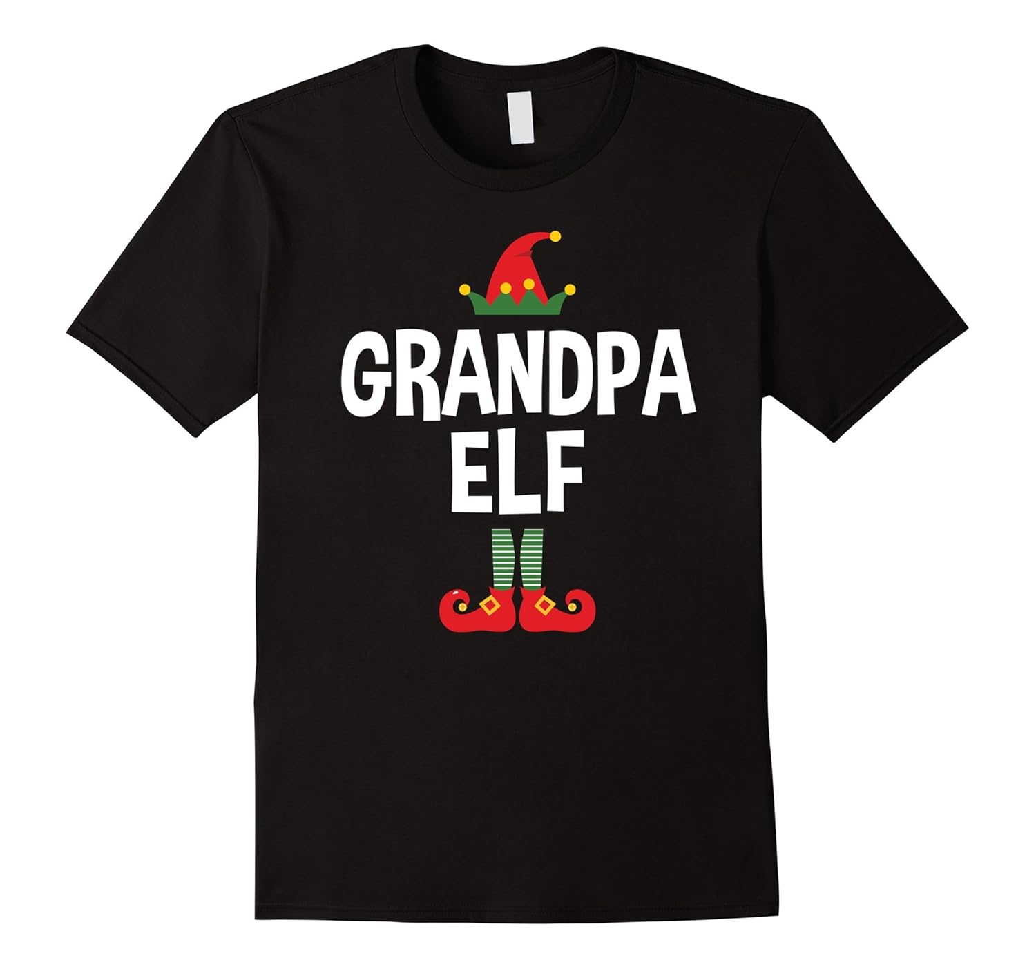 Grandpa Elf Shirt -Family Matching Christmas Pajamas T-Shirt-ANZ