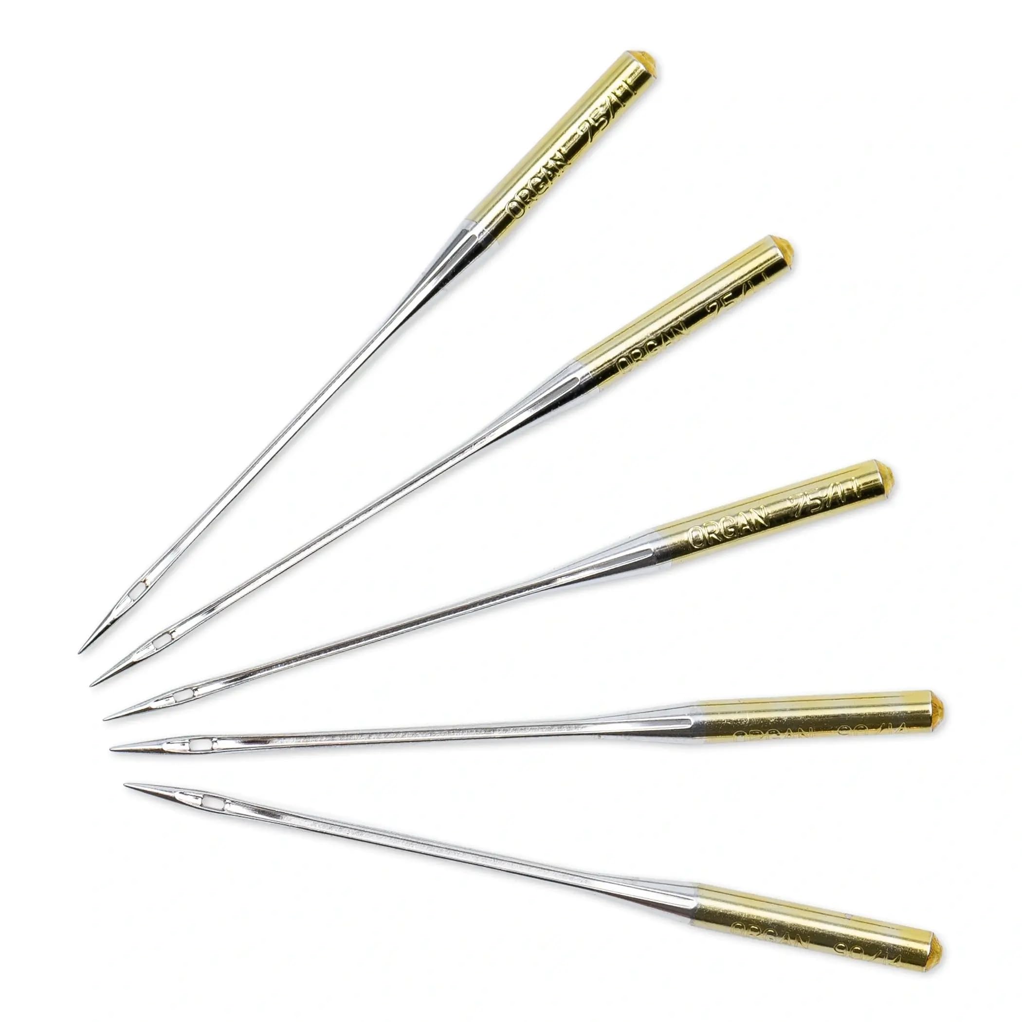 Prym Stretch Sewing, Sizes 11 &14, No. 75 + 90, 5 PC Machine Needles, No. 75-90, Silver 5 Count