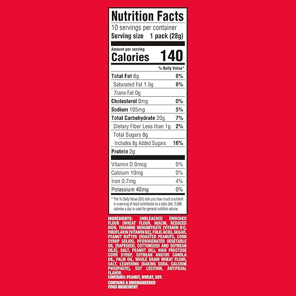 NUTTER BUTTER BITES PEANUT BUTTER SANDWICH COOKIES, 10 SNACK PACKS