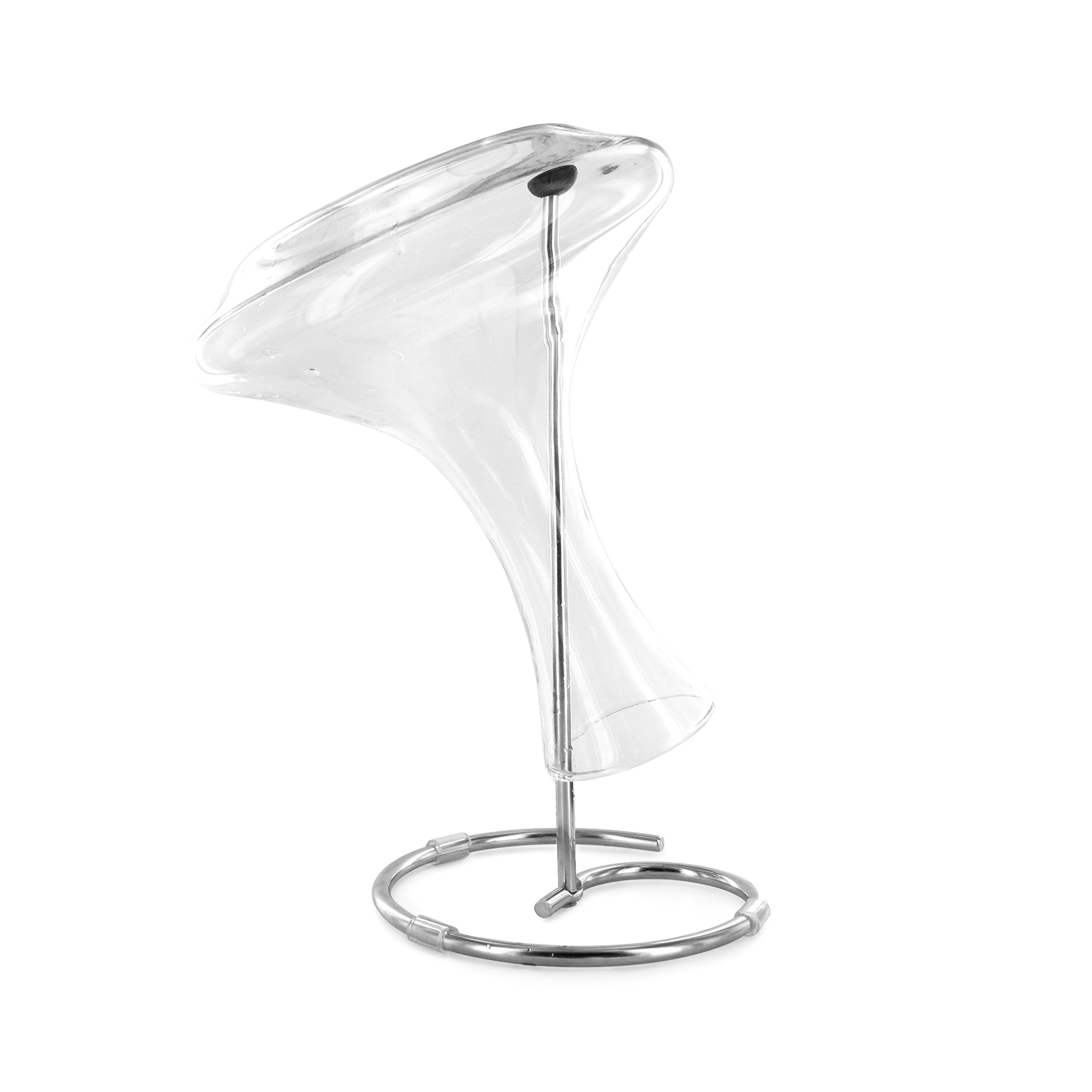 COOK CONCEPT Saveur et Degustation KV7083 Silver Decanter Dryer - 16.8 x 16.8 x 32.2cm - Steel/Chrome/Metal