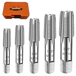 5-Piece NPT Pipe Tap Set, Precision Carbon Steel