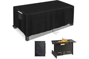 Agustone Firepit Covers Square 45in Fire Pit Cover Rectangular Fire Table Cover Square Outdoor Fireplace Cover Waterproof Gas Fire Pit Covers-45 L x 24" W x 25" H