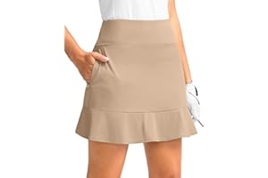 Viodia 16" Golf Skorts for Women High Waisted Tennis Skirt Athletic Skorts Skirts for Women Built-in Shorts with 5 Pockets
