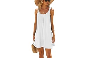 Albe Rita Women's Beach Dress Bikini Beachwear Coverups Casual Vacation Short Summer Halter Dresses