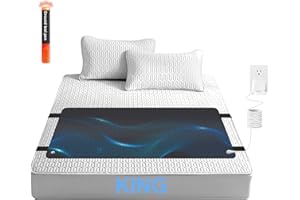 SILKENA Grounding Mat for Bed, Grounding Pad for Sleeping, Reduced Anxiety, Pain, Inflammation, Headache Relief, Balance, Grounding Mattress Pad with 15 Feet Cord, King Size 74.80"x26.77"