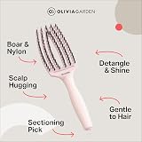 Olivia Garden Fingerbrush Care Iconic Medium Pastel Pink Detangling Brush view 9