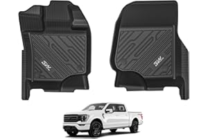 3W Floor Mats Fit for Ford F150/F-150 Lightning SuperCrew Cab 2015-2024 2025 2026, TPE All Weather Custom Fit Car Accessories