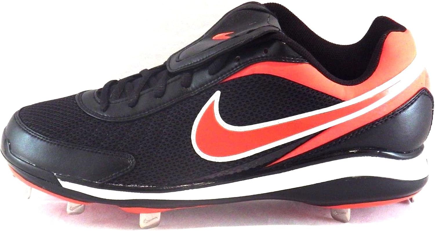 orange baseball cleats molded