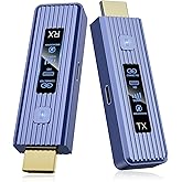 Visoud 𝟐𝟎𝟐𝟔 𝟓𝐭𝐡-𝐆𝐞𝐧 Wireless HDMI Transmitter and Receiver, 360FT/110M Extender, 4K Decode & 1080P Output, Plug & Play, 5.8G+2.4G Streaming Video and Audio for PC/Laptop/TV Box/Monitor