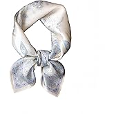 lovecarnation Pure Mulberry Silk Square Scarf 26”x26” Lightweight Breathable Versatile Printed Silk Scarves Headscarf
