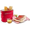 Nostalgia Retro Pop-Up Hot Dog Toaster, 2 Link and 2 Bun Capacity, With Mini Tongs, Works With Chicken, Turkey, Veggie Sausages and Brats