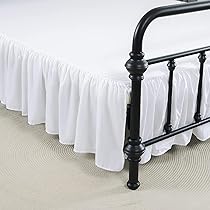 Amazon Split Corner Bed Skirt Queen White Ruffled Bed Skirt With