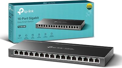 TP-Link TL-SG116E 16-Port Gigabit Managed Network Switch VLAN QoS IGMP Metal