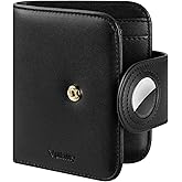 Vulkitty Womens Small Wallet for Airtag RFID Blocking Vegan Leather Airtag Wallet for Women