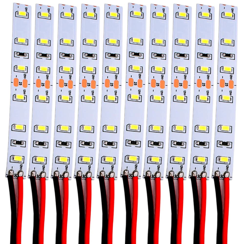 RUNCCI-YUN 10pcs 12V ~ 18V SMD 6-LED model railway led lighting,model train lights for lego led lights n gauge model railways oo gauge lights model train lights 10cm (Length)（white light）