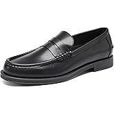 DECARSDZ Men's Slip On Dress Shoes Driving Shoe Black Penny Loafers for Men