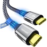 Talmosal 240W for Thunderbolt 4 Cable 4 ft, Support 8K@60Hz, 4K@144Hz 40Gbps/240W PD Charging for iPhone 17, USB4, Mac mini M4 / M4 Pro, MacBook Pro, Docking, eGPU, SSD, Surface Pro