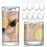 Libbey Province Tumbler and Rocks Glass Set, Elegant Drinkware Glasses Set, Dishwasher Safe Drinking Glasses Set of 16