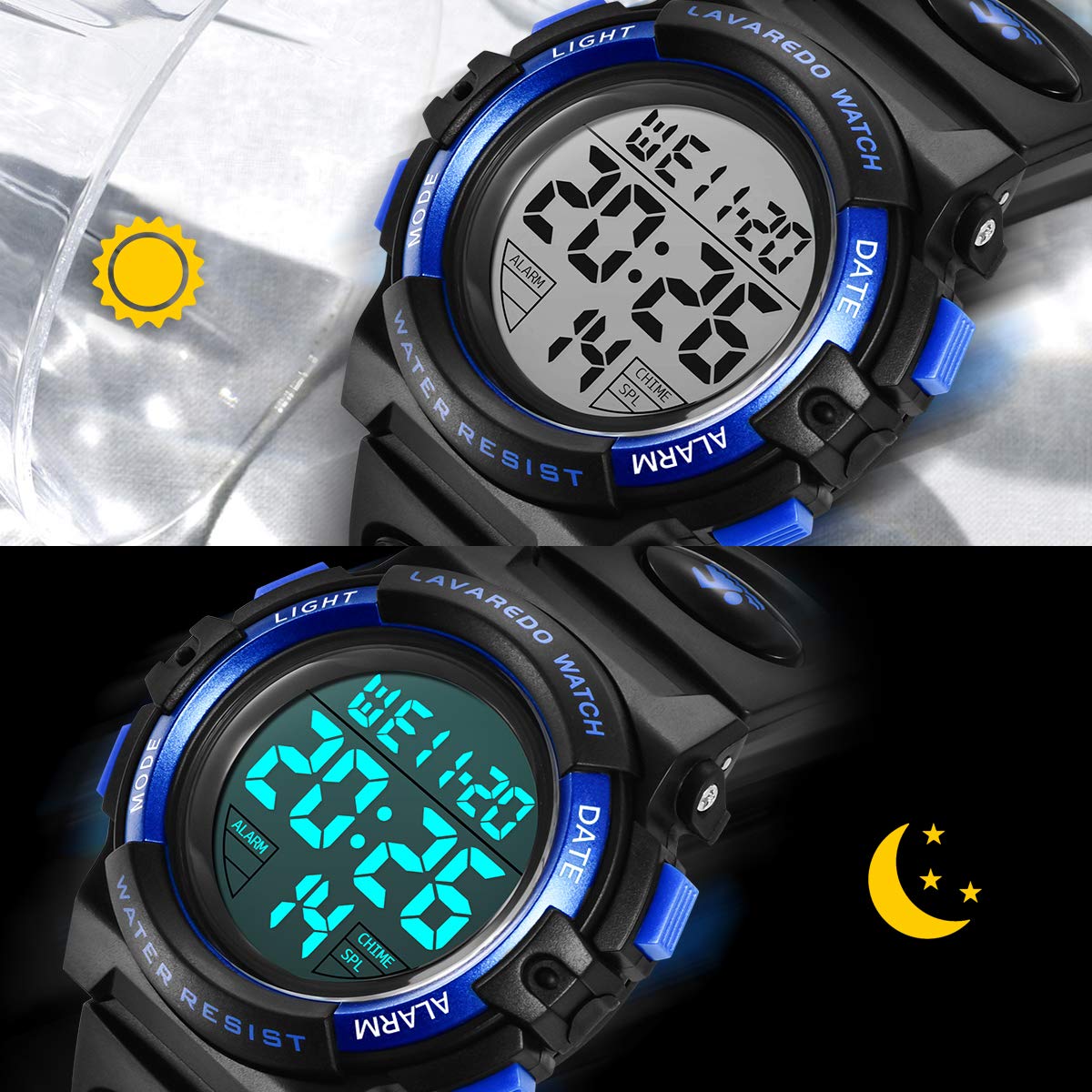 NN BEN NEVIS Boys Watch, Kids Digital Watch for 5-15 Year Sport Outdoor Multifunction Chronograph 50M Waterproof Alarm Calendar, Kids Watch with Colorful Backlight