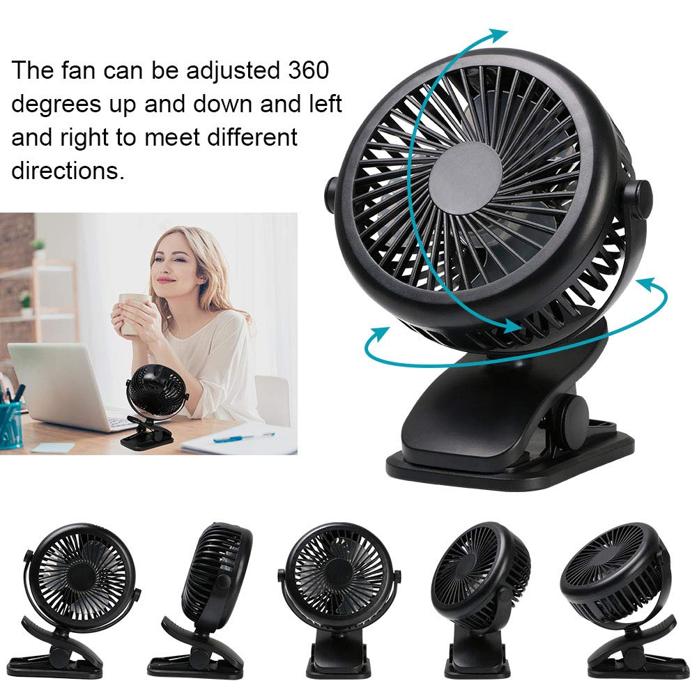 Clip Usb Ventilateur Bebe Poussette Noir Uraqt Mini Ventilateur Usb Clip Ventilateur Portable Rechargeable Rotation A 360 Lieu De Travail Voyage Camping Ideal Pour Table Pc High Tech Ventilateurs Usb Dwteam In