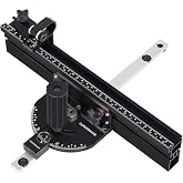 GOINGMAKE Compact Table Saw Miter Gauge for Table Saw with 14 Inch Fence | Multifunction Flip Stop, Positive Angle Stops, Table Saw Accessories for Woodworking Cuts, Fits 3/4"x3/8" Slot