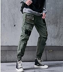 MOKEWEN Men's Jogger Irregular Splice Buckle Urban