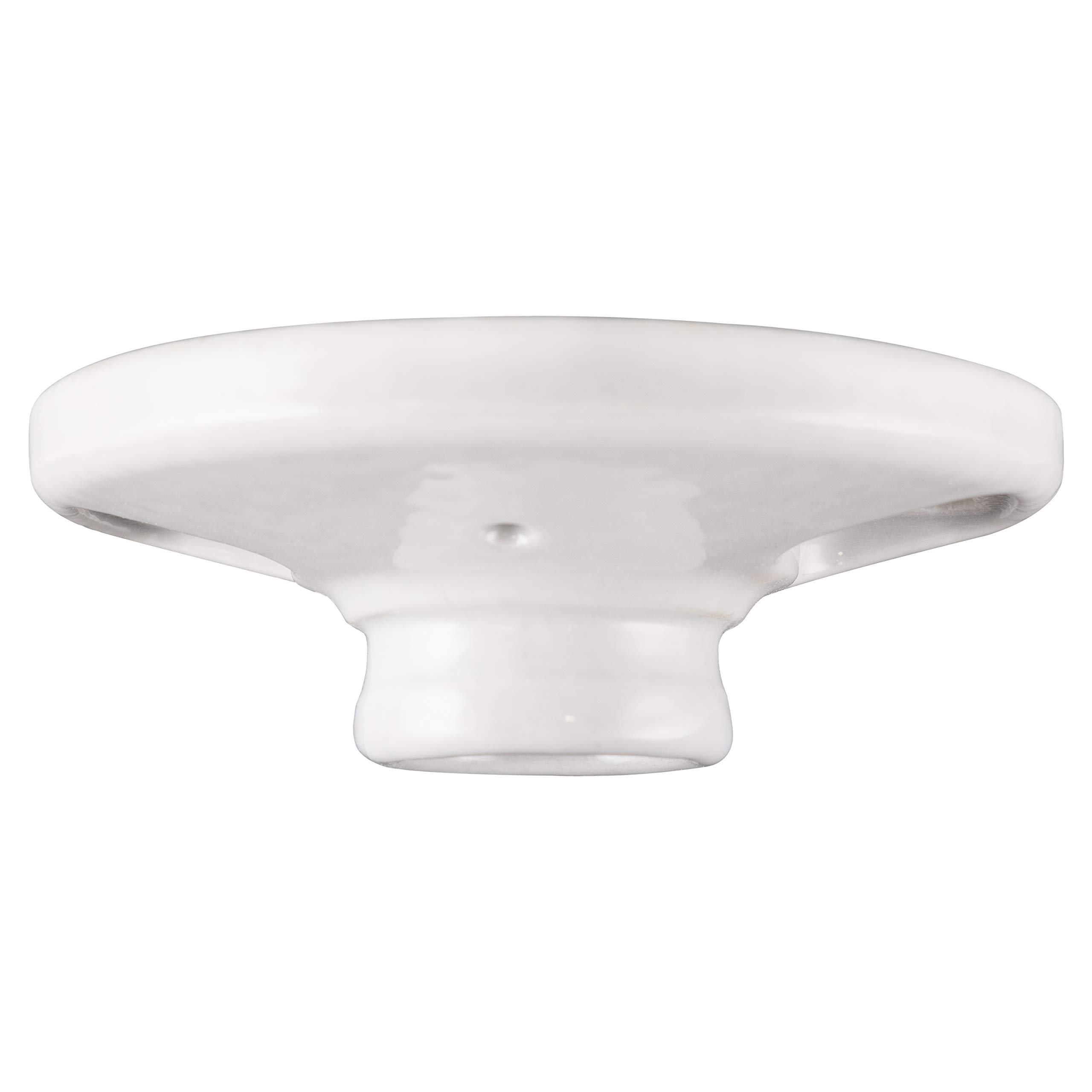 GE, White, Keyless Medium Base Porcelain Lampholder, Mount on 3-1/4” or 4” Box, UL Listed, 18304, 1 Pack