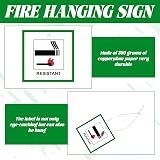 Qianeffort 20 PCS Fire Safety Labels for Furniture 9x9 cm Green view 3