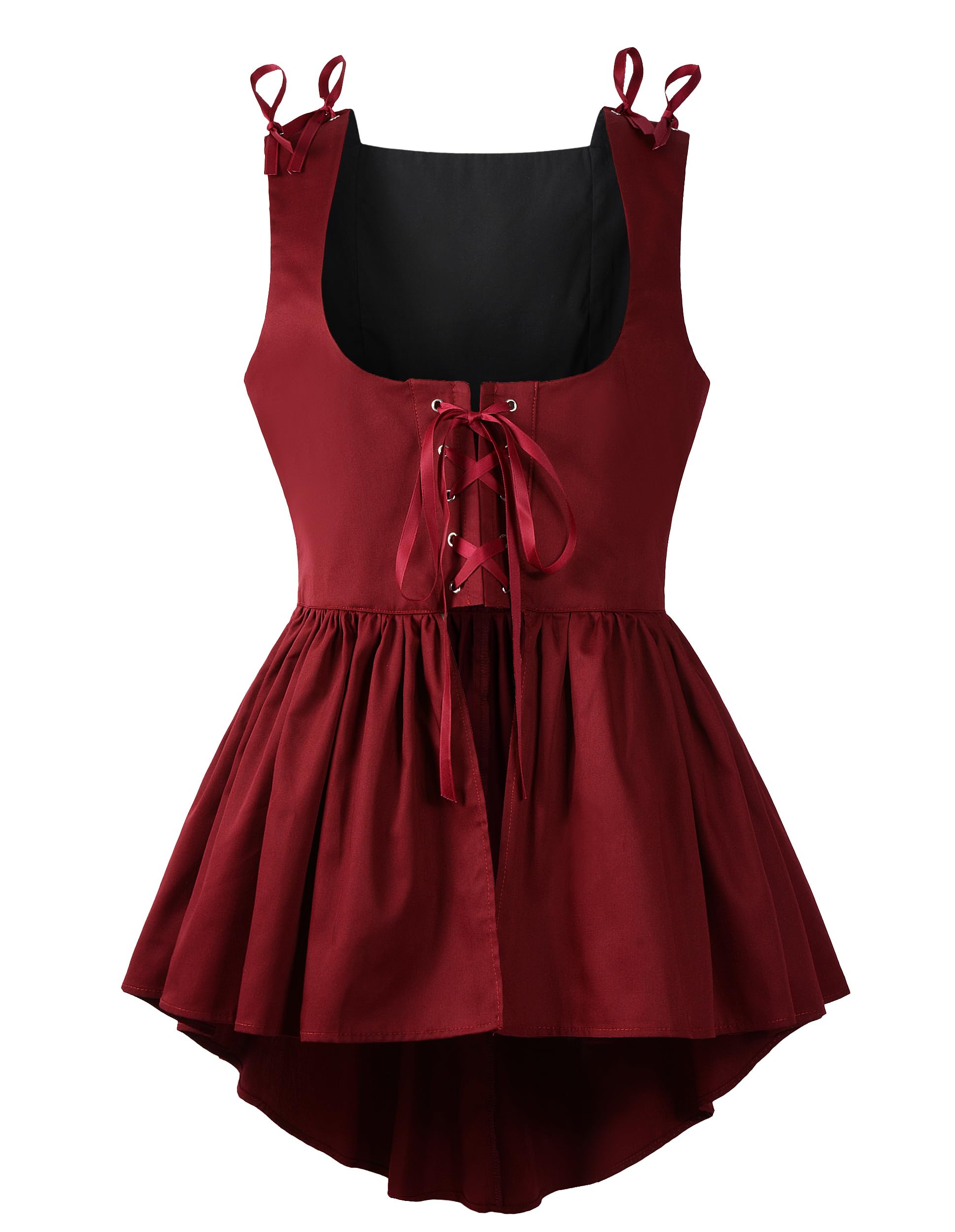 Photo 1 of Reminisce Boutique Renaissance Corset Victorian Medieval Womens Waistcoat Ren Faire LARP Costume (Burgundy, L)