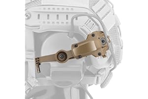 LET ME BE Free-Angle Tactical Headset Rail Mount Compatible with Peltor Comtac Headset Adapter On Team Wendy EXFIL/Flux M-Lok/Ops-Core Fast Arc Rail Adapter, Airsoft Helmet Accessory for Comtac Ⅲ,Ⅱ,Ⅳ,Ⅴ,Ⅵ(Tan)
