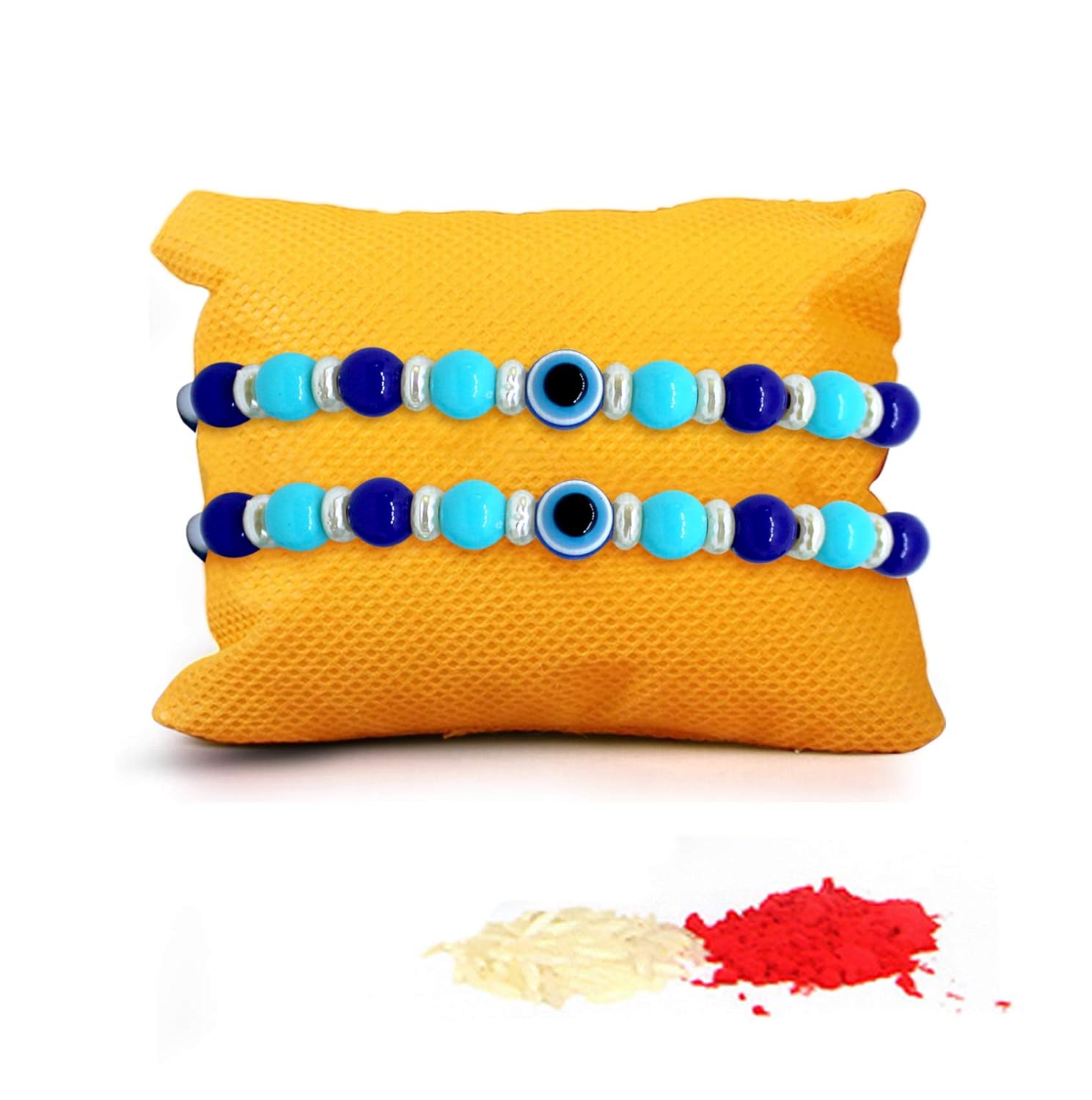 tiedribbons&reg; raksha bandhan gifts for brother set of 2 rakhi with roli chawal pack