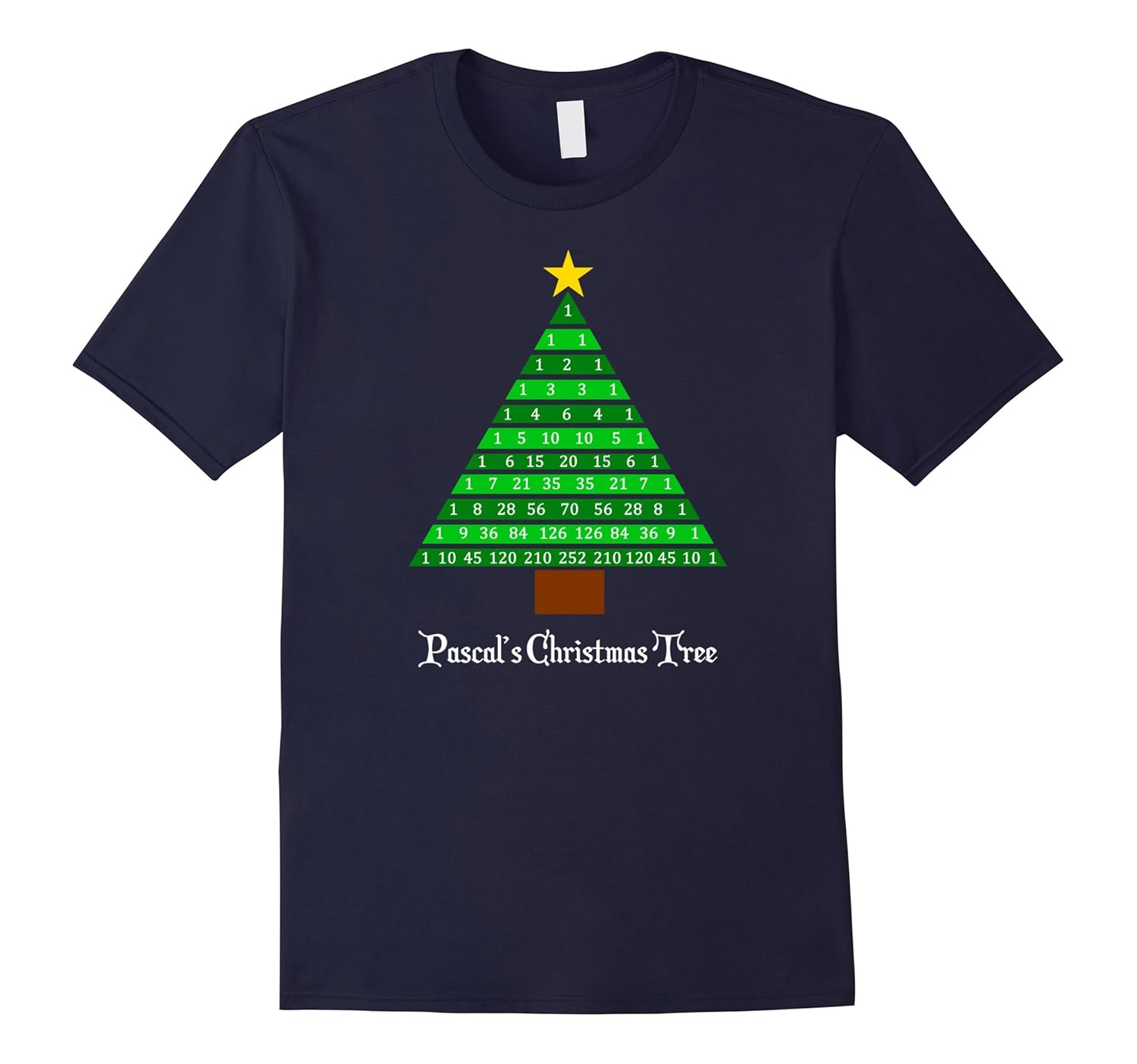 Pascal's Christmas Tree - Fun Math Christmas Tee Shirt-ANZ