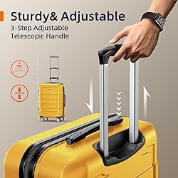 SHOWKOO Luggage Sets Expandable PC+ABS Durable
