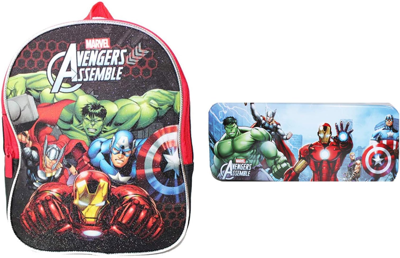 10" Avenger Toddler Backpack w Bonus Tin Pencil Case