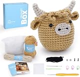 CROCHET BOX Complete Crochet Kit for Beginners Highland Cow Kit with Tutorial