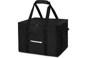 Yorkenbe 35L Camping Organizer, 1680D Heavy Duty Waterproof Camping Storage for Cooking Utensils and Cookware, with Hard Bott