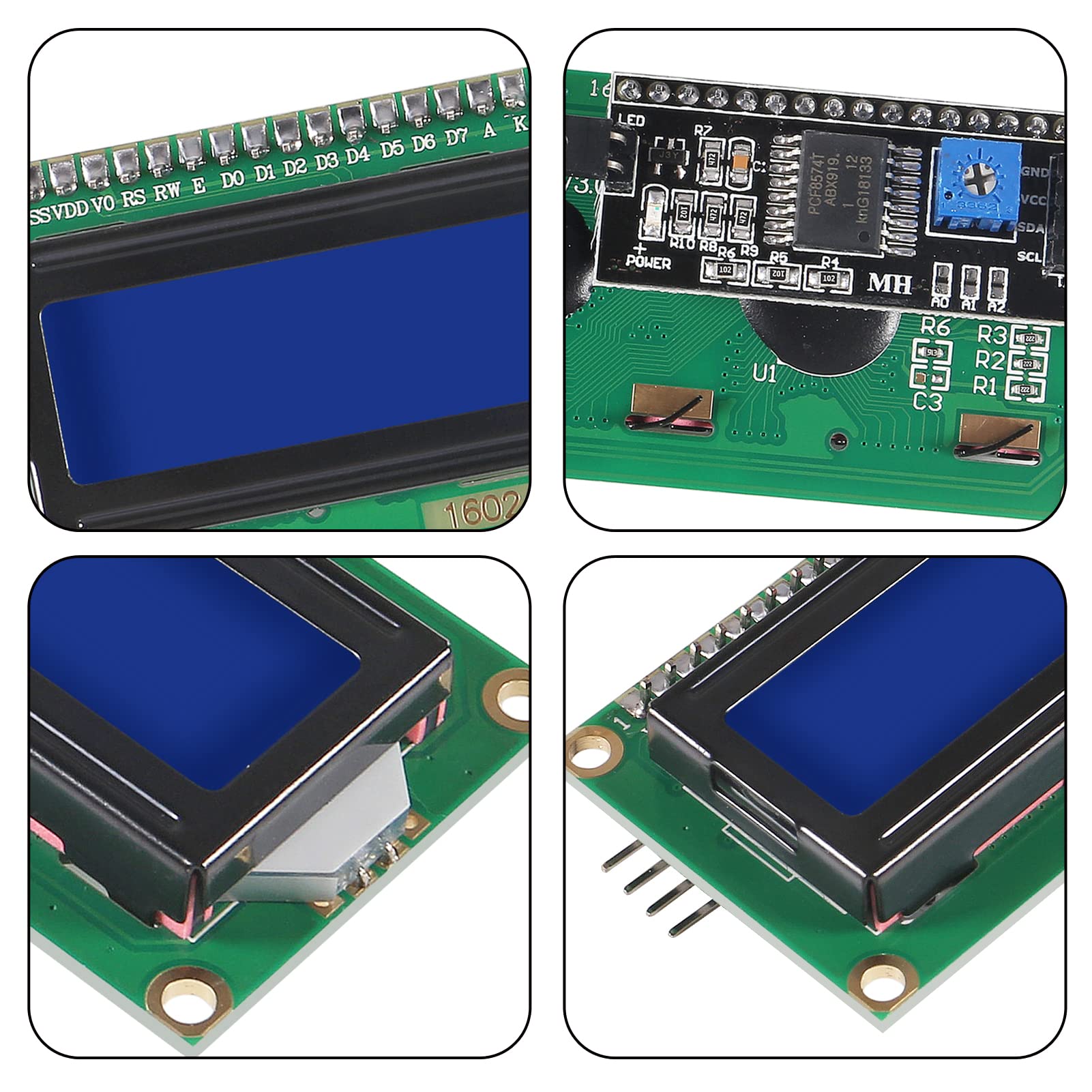 Mua 3 Pack 1602 LCD Display Module IC I2C TWI 16x2 Characters Serial ...