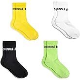 doublesoul Pete Davidson Picks 4 Pack Crew Sock Mixed; Men & Women, Organic Cotton