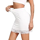 Sopesil Women's Half Slip Underskirt Slip Skirt with Lace Trim Half Slip for Under Dress Above Knee
