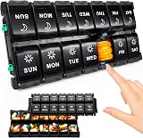 Yaklim XL 14 Day 7 Day Pill Box Two Compartments Morning Evening