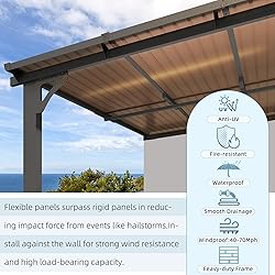 AECOJOY 10' x 14' Adjustable Height Outdoor Lean to
